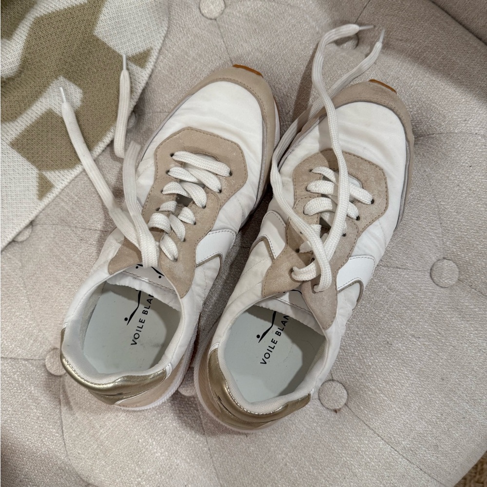 Voile Blanche Julia Cream and White Sneakers